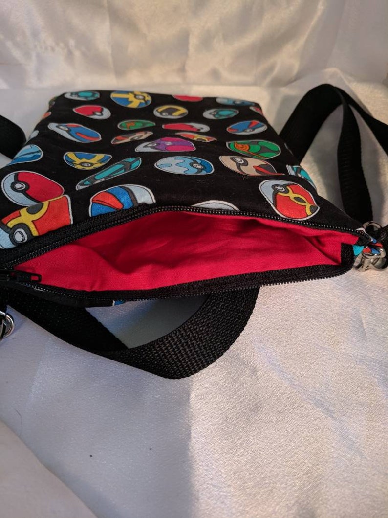 Pokemon Pokeballs Crossbody Bag adjustable strap