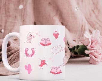 Cowboy Romance Book Lover Gift Mug: Pink Cowgirl DesignStocking stuffer gifts for her