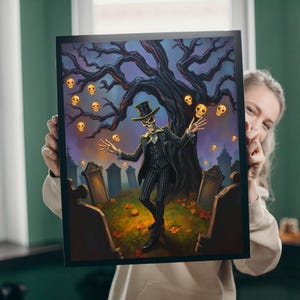 Spooky Skeleton Halloween Puzzle: Adult Jigsaw Game