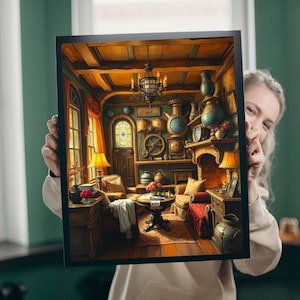 Steampunk Cozy Home Puzzle - 110, 252, 520, 1014-piece, Relaxing Game, Home Decor, Family Activity, Gift for Puzzle Lovers