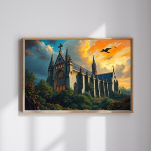 Gothic Abbey Jigsaw Puzzle: Wildwood Landscape, 1000-Piece Art