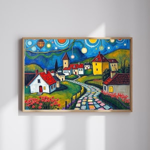 Whimsical Village Puzzle, 110, 252, 520, 1014-piece, Cozy Family Time Activity, Perfect Gift for Puzzle Lovers, Home Decor, Brain Teaser