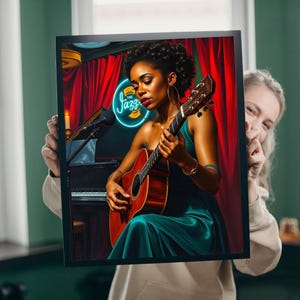 Black Jazz Singer Puzzle: Afrocentric Family Game Night (110-1014 Piece)