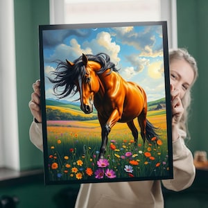 Majestic Horse Puzzle - 110, 252, 520, 1014-pieces - Perfect Gift for Horse Lovers, Family Fun, Game Night, Relaxation, Art Enthusiasts
