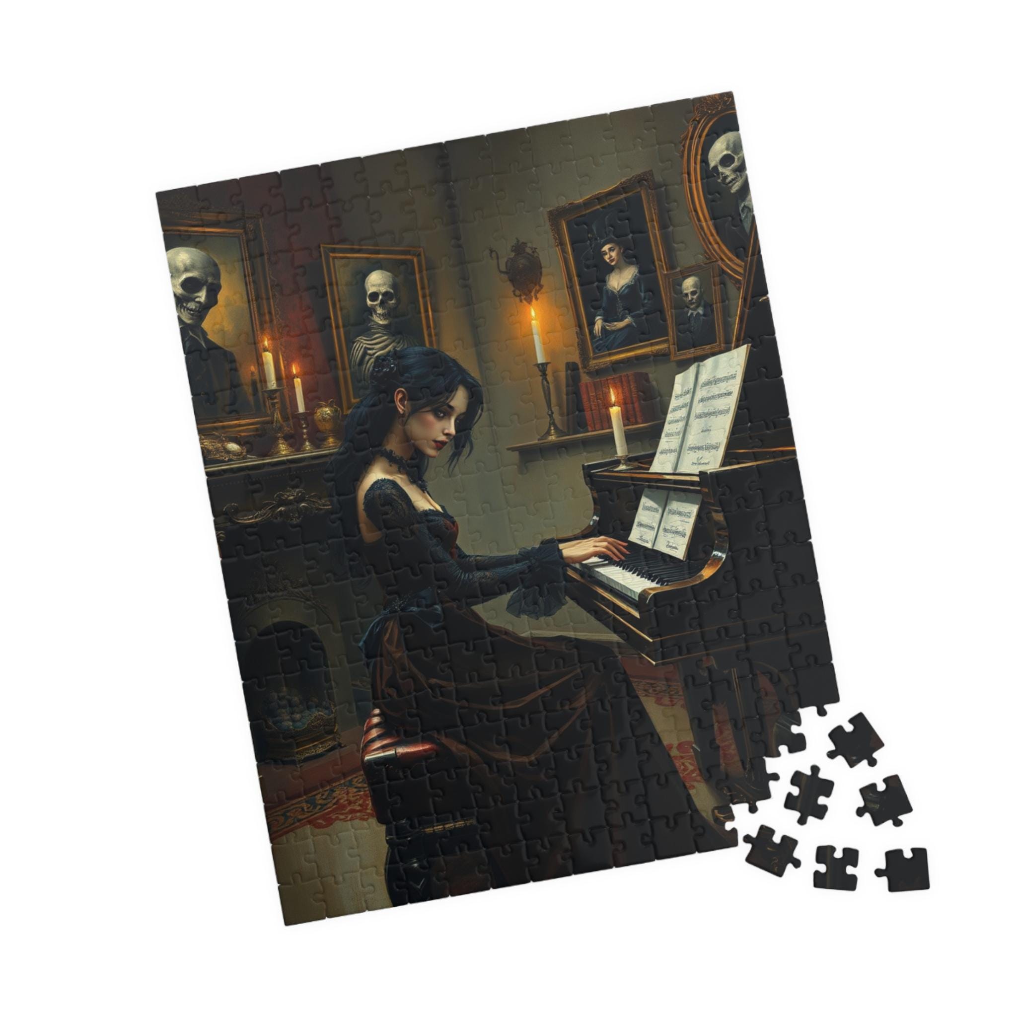 Gothic Musician Puzzle: Dark Art Candlelight Vibe - Etsy