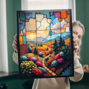 Chromatic Vale Landschaftspuzzle: Puzzle für Erwachsene, Naturkunst