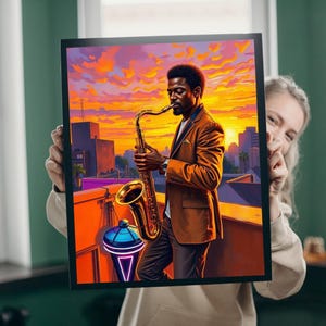 Jazz Musician Portrait Puzzle: Afro American Art, Music Lover Gift