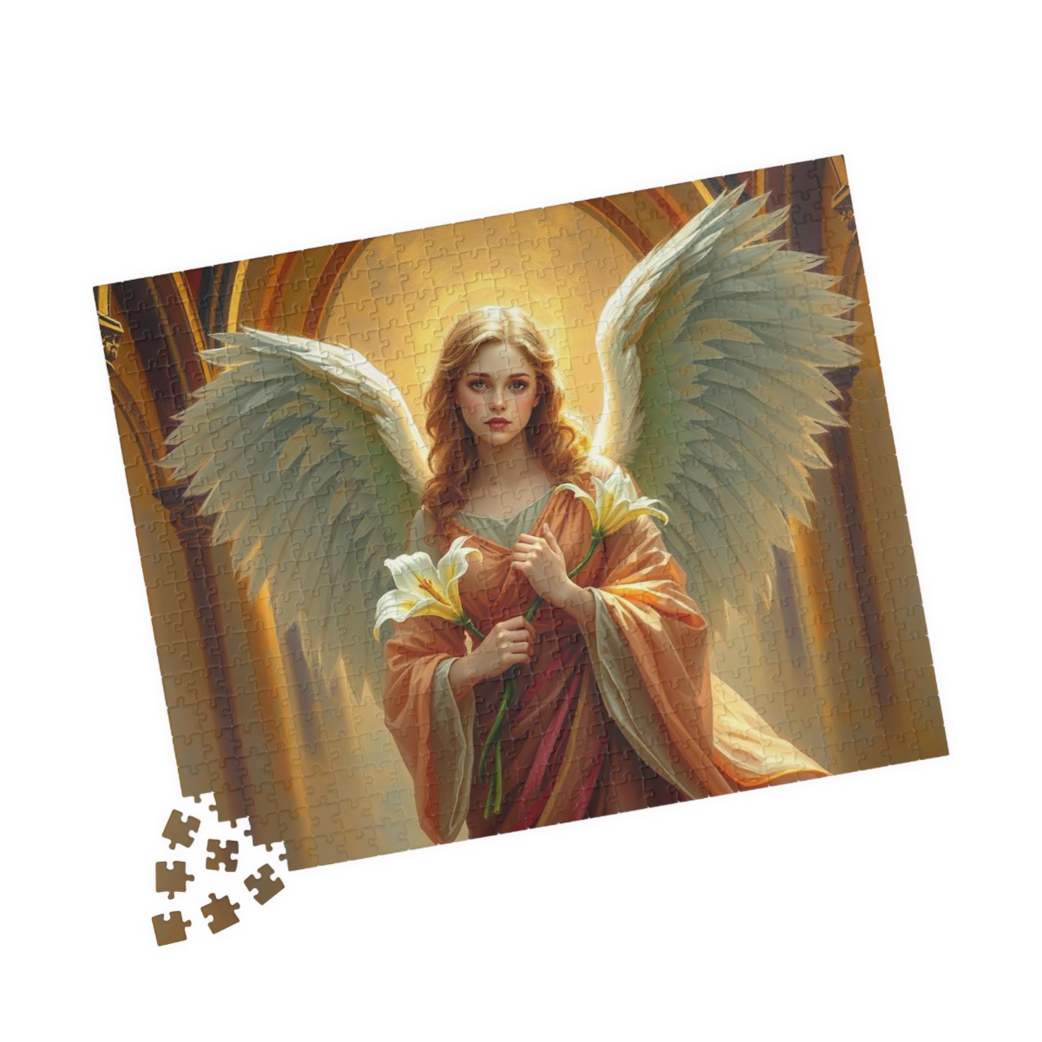 Angel With Lily Jigsaw Puzzle, Religious Gift - Etsy