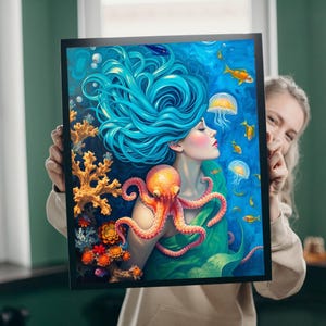 Ocean Goddess Jigsaw Puzzle: Vibrant Colors, Meditation, Game Night