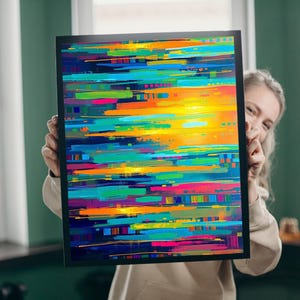Colorful Abstract Jigsaw Puzzle, Vibrant 110, 252, 520, 1014-piece Fun Activity for Family, Game Night, Gift, Stress Relief, Home Decor