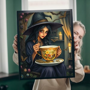 Witch&#39;s Teatime Jigsaw Puzzle: Spooky Halloween Fun