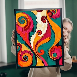 Colorful Swirl Art Puzzle, 1014-Piece Abstract Jigsaw Puzzle, Perfect Gift for Adults, Family Game Night, Home Decor, Relaxation Activity