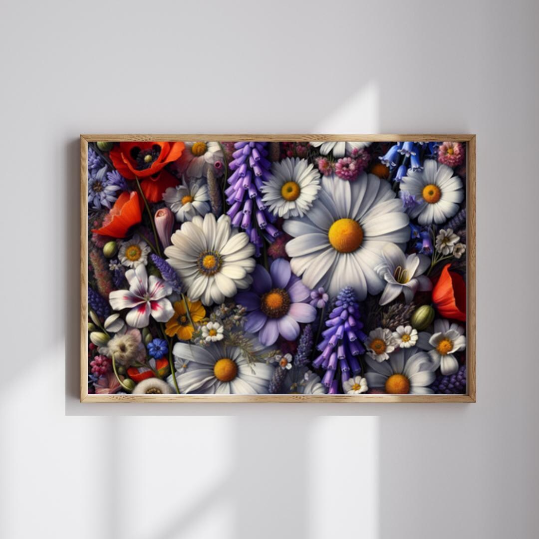 Blumen-Puzzle 1000 Teile – Buntes Kunst-Puzzle Mit Sonnenblumen & Rosen, 70 X 50 Cm, Für Erwachsene