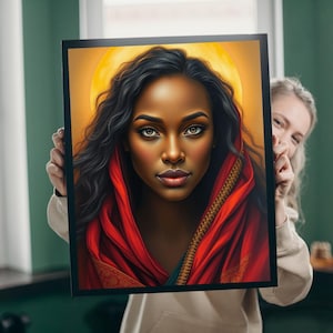 Black Art Puzzle: African American Woman Portrait, Home Relaxation