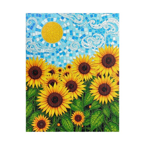 モザイクひまわりジグソーパズル：大人のための穏やかな花のゲーム