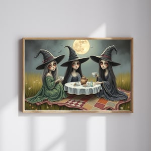 Witch Tea Party Puzzle: Halloween Family Game Night