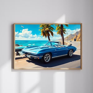 1963 Stingray Car Puzzle: Retro Jigsaw Game, Family Fun