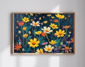 Floral Vibrance Jigsaw Puzzle: Family Fun, Mindfulness Game