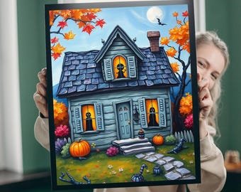 Puzzle Jesienny Duch: Straszna Zabawa na Halloween dla Dorosłych