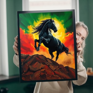 Majestic Horse Puzzle: Vibrant Colors, Family Game Night