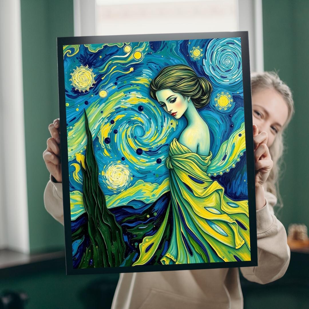 Starry Night Jigsaw Puzzle: Abstract Art for Cozy Nights - Etsy