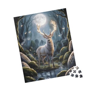 Majestueuze hert-puzzel: grillig hert, uitdagend! 520 pcs (Vertical)