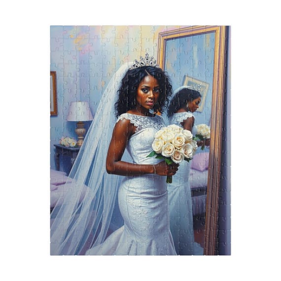 African American Bride Jigsaw Puzzle: White Lace Gown Wedding Reflection - Etsy African American Bride Jigsaw Puzzle: White Lace Gown Wedding Reflection - Etsy