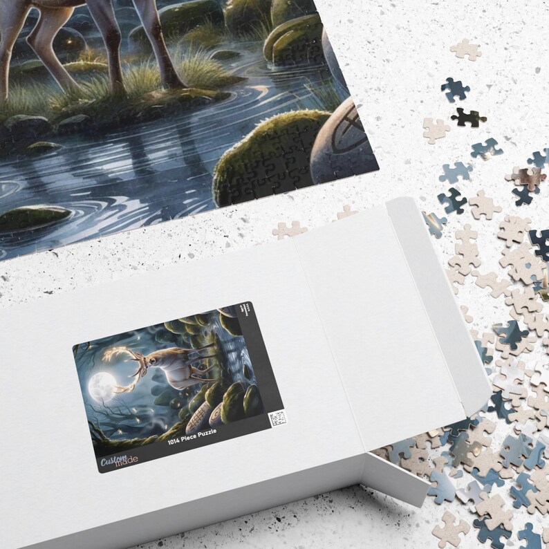 Majestueuze hert-puzzel: grillig hert, uitdagend! afbeelding 8