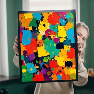 Abstract Jigsaw Puzzle: Colorful Art Lover Gift