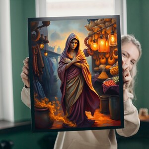 Enchanted Genie Puzzle: Market at Dusk Fantasy Art (110-1014 Piece)