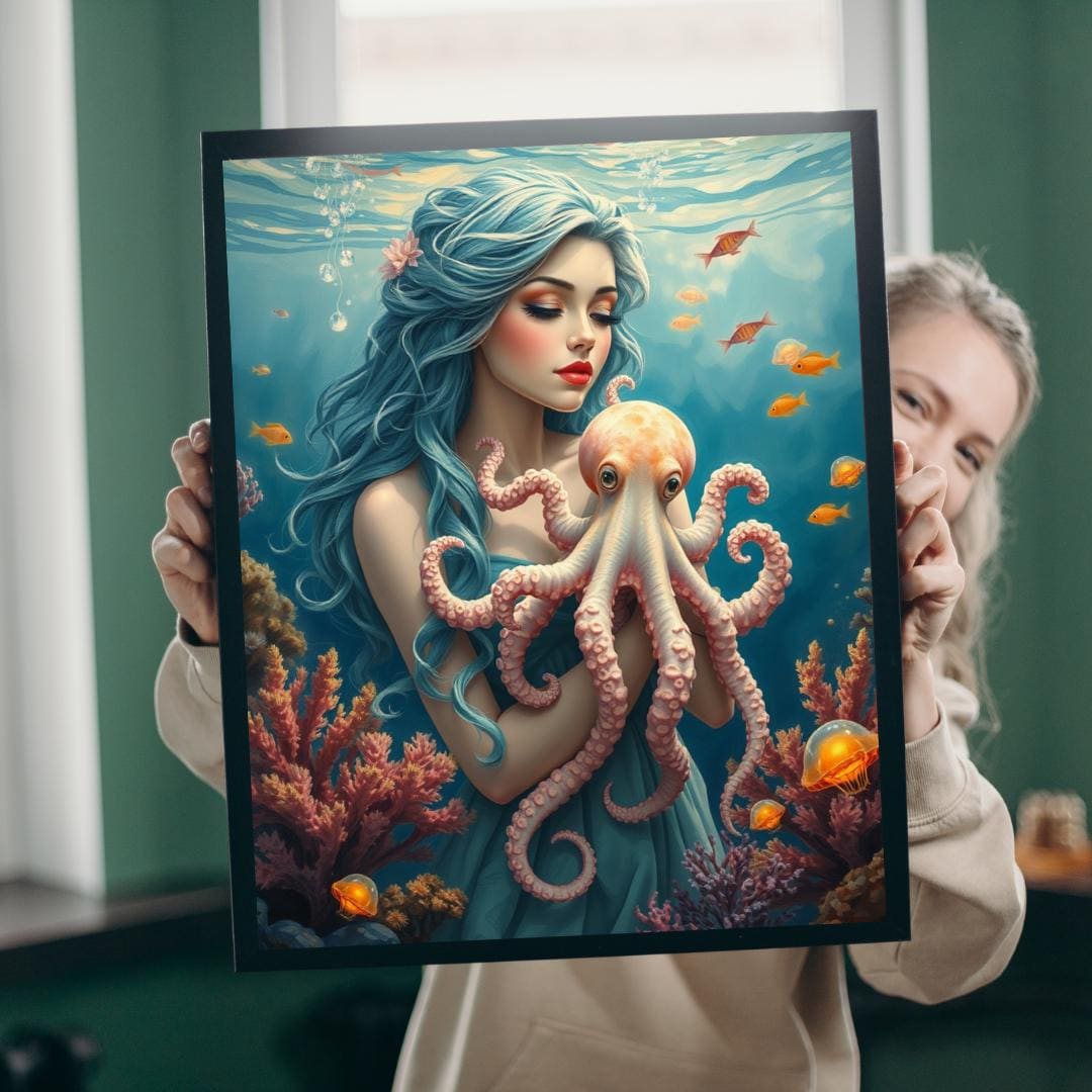 Mermaid and Octopus Art Puzzle: Fun Family Activity - Etsy