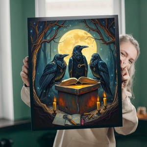 Ravens Court Jigsaw Puzzle: Gothic Dark Fantasy Art, Brain Teaser