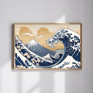 Jigsaw Puzzle - The Great Wave off Kanagawa, Mount Fuji, 110-1014 Pieces, Artistic Puzzle, Relaxing Hobby, Mindful Activity, Home Decor