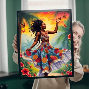 Afrocentric Dance Puzzle: Vibrant Tropical Art Jigsaw Game