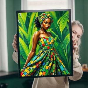 Colorful African Woman Puzzle: Vibrant Afrocentric Art Jigsaw