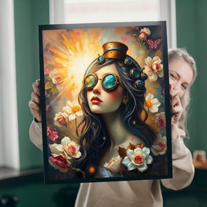 Steampunk Woman Jigsaw Puzzle: Vintage Art Gift