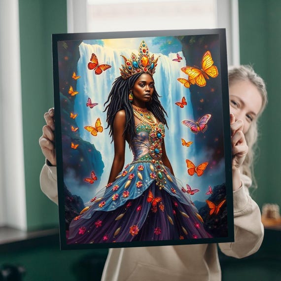 Spirit of the Waterfall Princess Puzzle - Dreamy African Princess