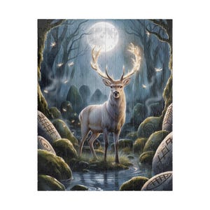 Majestueuze hert-puzzel: grillig hert, uitdagend! afbeelding 2