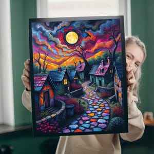 Enchanting Evening Village Jigsaw Puzzle: Nighttime Scenic Game