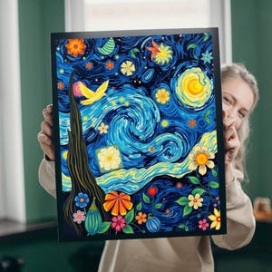Starry Night Jigsaw Puzzle: Vibrant Art Lover&#39;s Gift