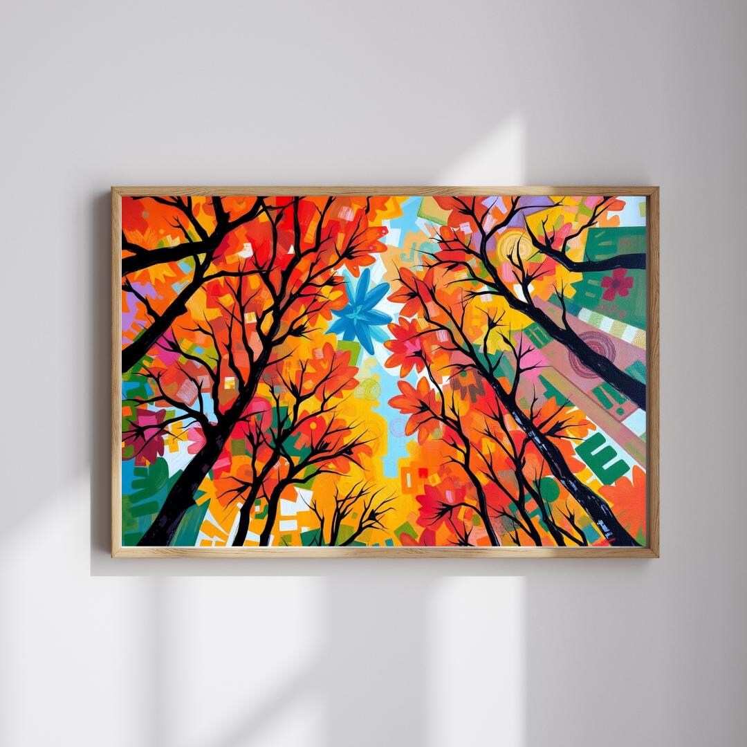 Abstract Autumn Forest Jigsaw Puzzle: Family Game Night (110-1014