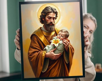 Saint Joseph Jigsaw Puzzle: Religious Artwork, Catholic Gift