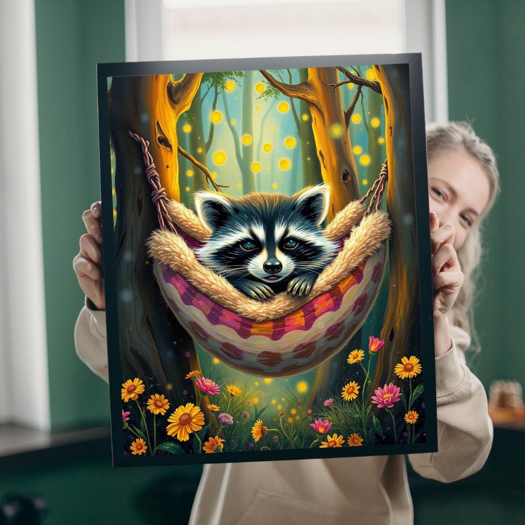 Whimsical Raccoon Puzzle: Nature-themed Family Fun (110-1014-piece