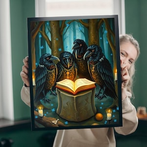 Mystical Raven Jigsaw Puzzle: Dark Fantasy Art Gift