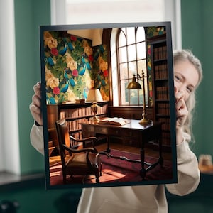 Vintage Bibliothek Szene Puzzle: Gemütliches Lernspiel