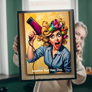 Humorous Pop Art Jigsaw Puzzle: Another Bad Hair Day (110-1014 Pieces)