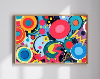 Abstrakte Kunst Puzzle: Farbenfrohes, achtsames Familien-Spiel
