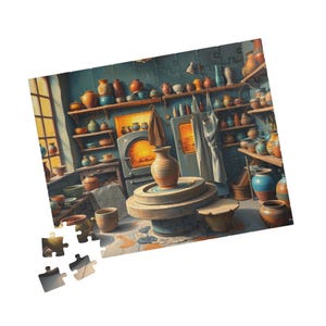 Pussel i keramikstudion: Färgglad keramisk konst 110 pcs (Horizontal)