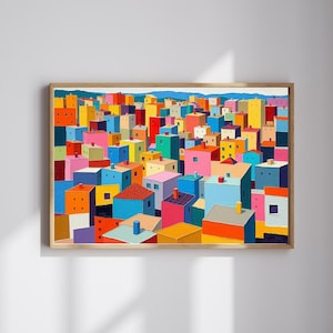 Colorful Cityscape Jigsaw Puzzle: Vibrant Home Entertainment