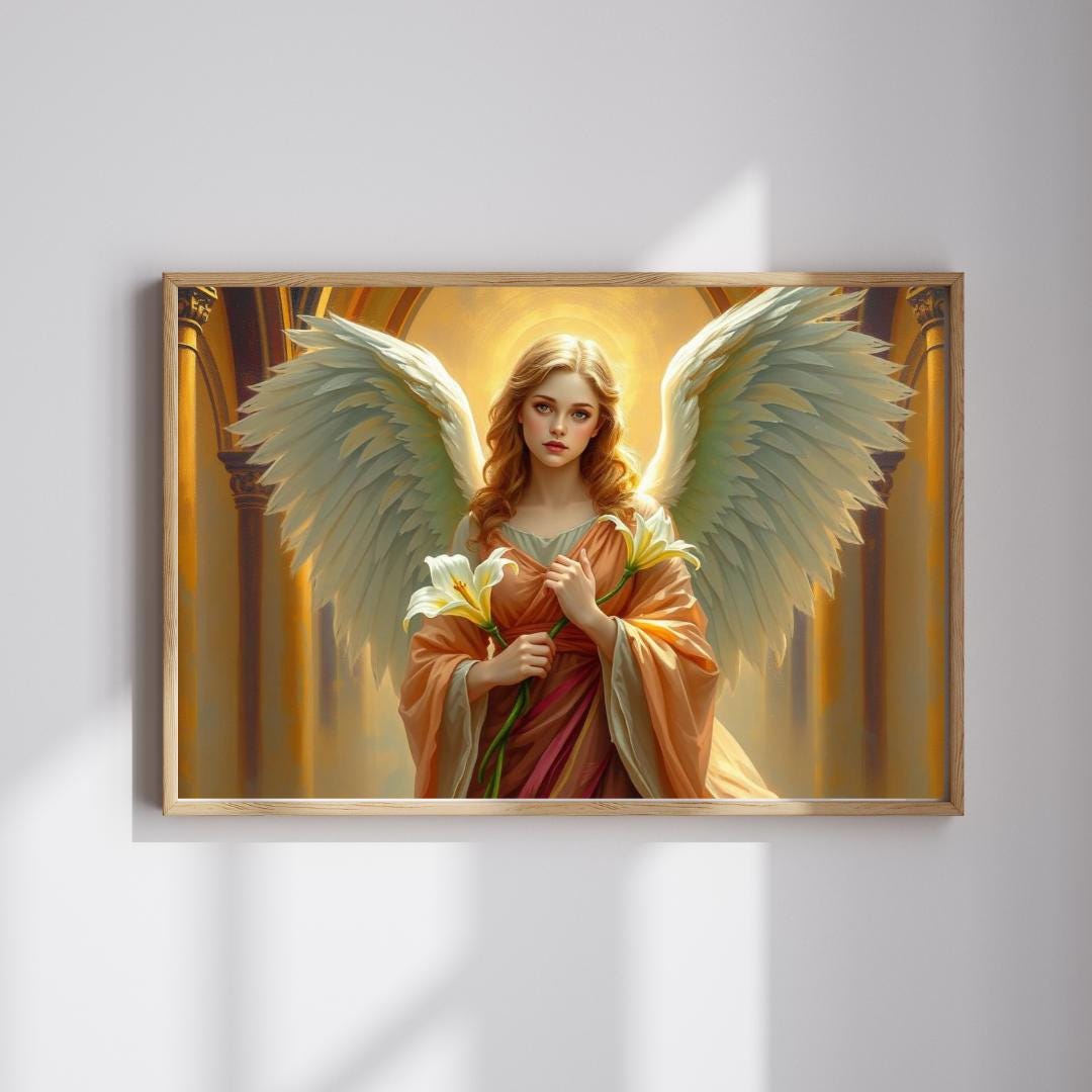 絵画 ANGEL 1 Phoenix Angel - Original Acrylic Painting on Canvas – Heather